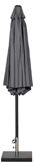 Parasoll med sveiv og tilt grå Ø300 x H247 cm - Sunlife